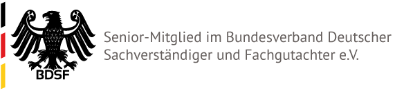 Senior-Mitglied im Bundesverband Deutscher Sachverständiger und Fachgutachter e. V.