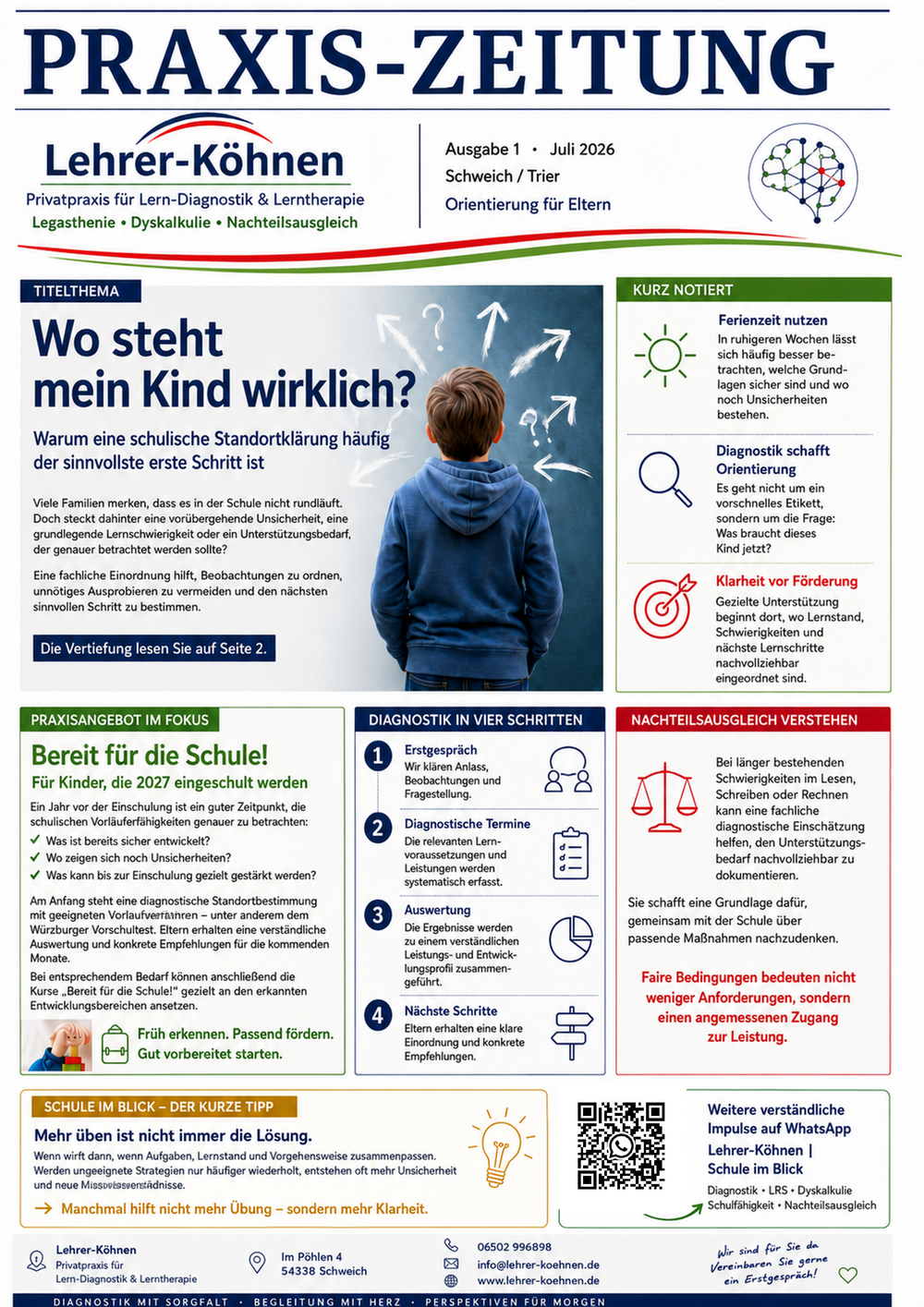 Titelbild der Praxiszeitschrift, Ausgabe 01